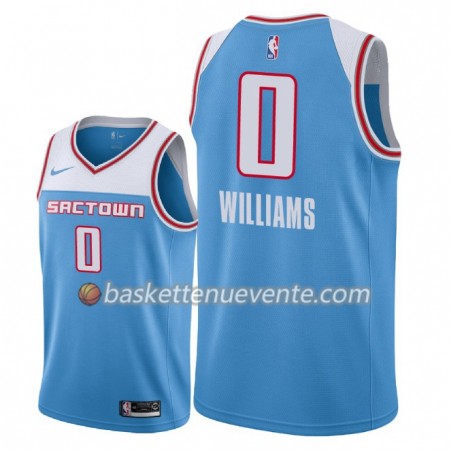 Maillot Basket Sacramento Kings Troy Williams 0 2018-19 Nike City Edition Bleu Swingman - Homme